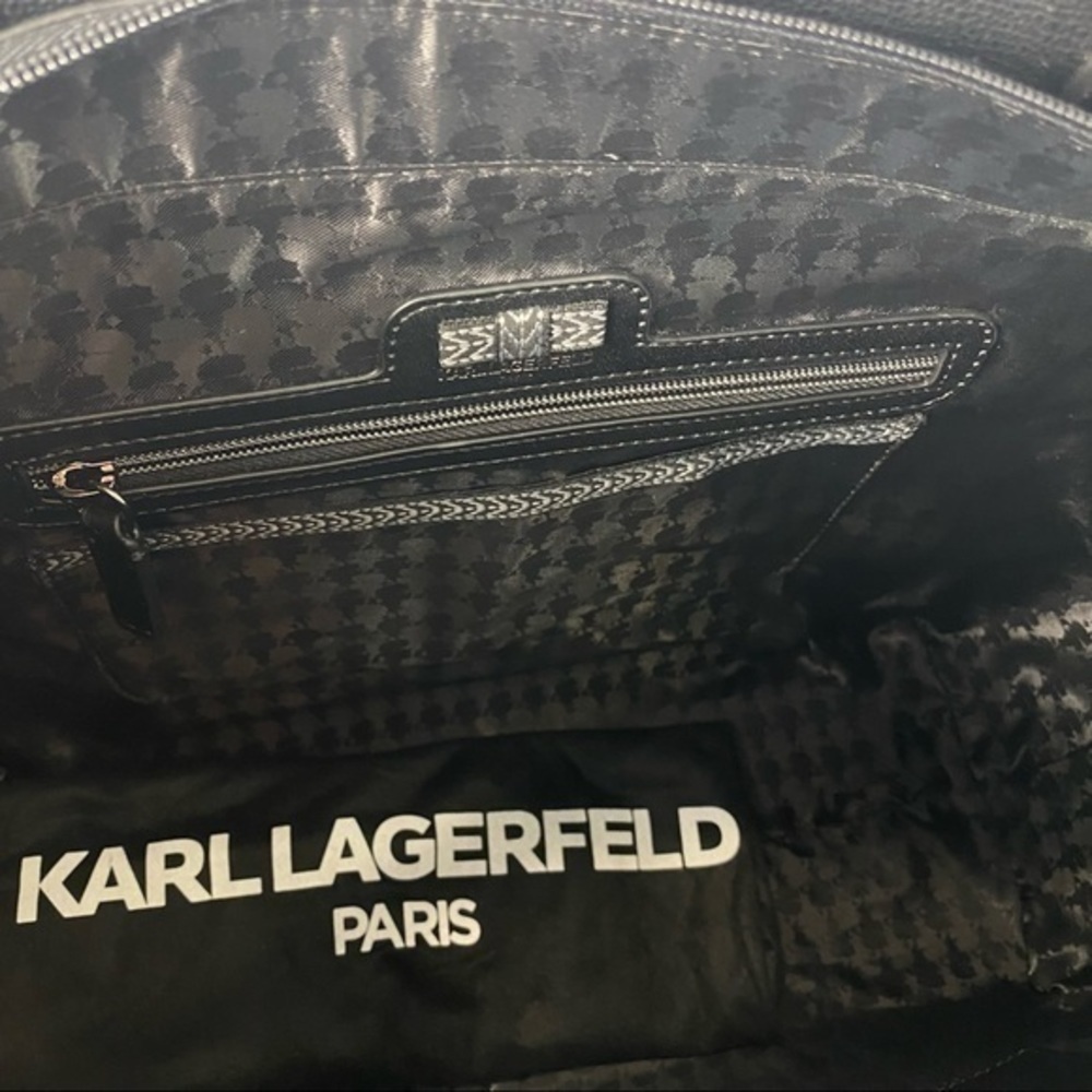 KARL LAGERFELD Tote Bag Signature Print Black - Picture 4 of 12